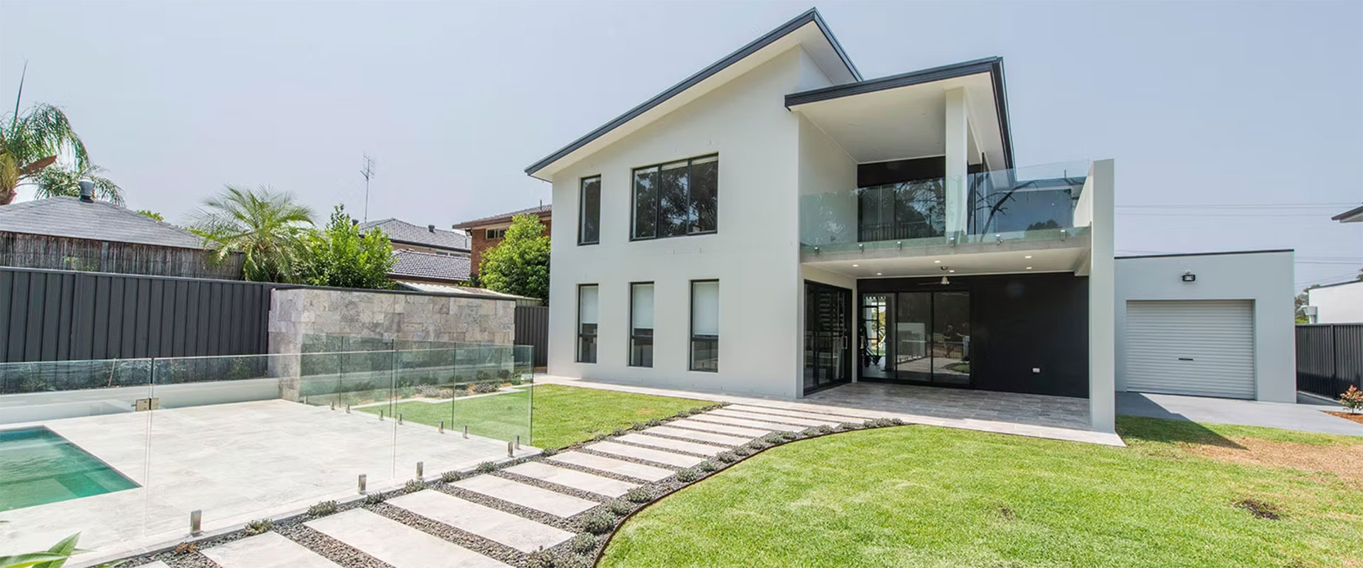 Modern new home exterior